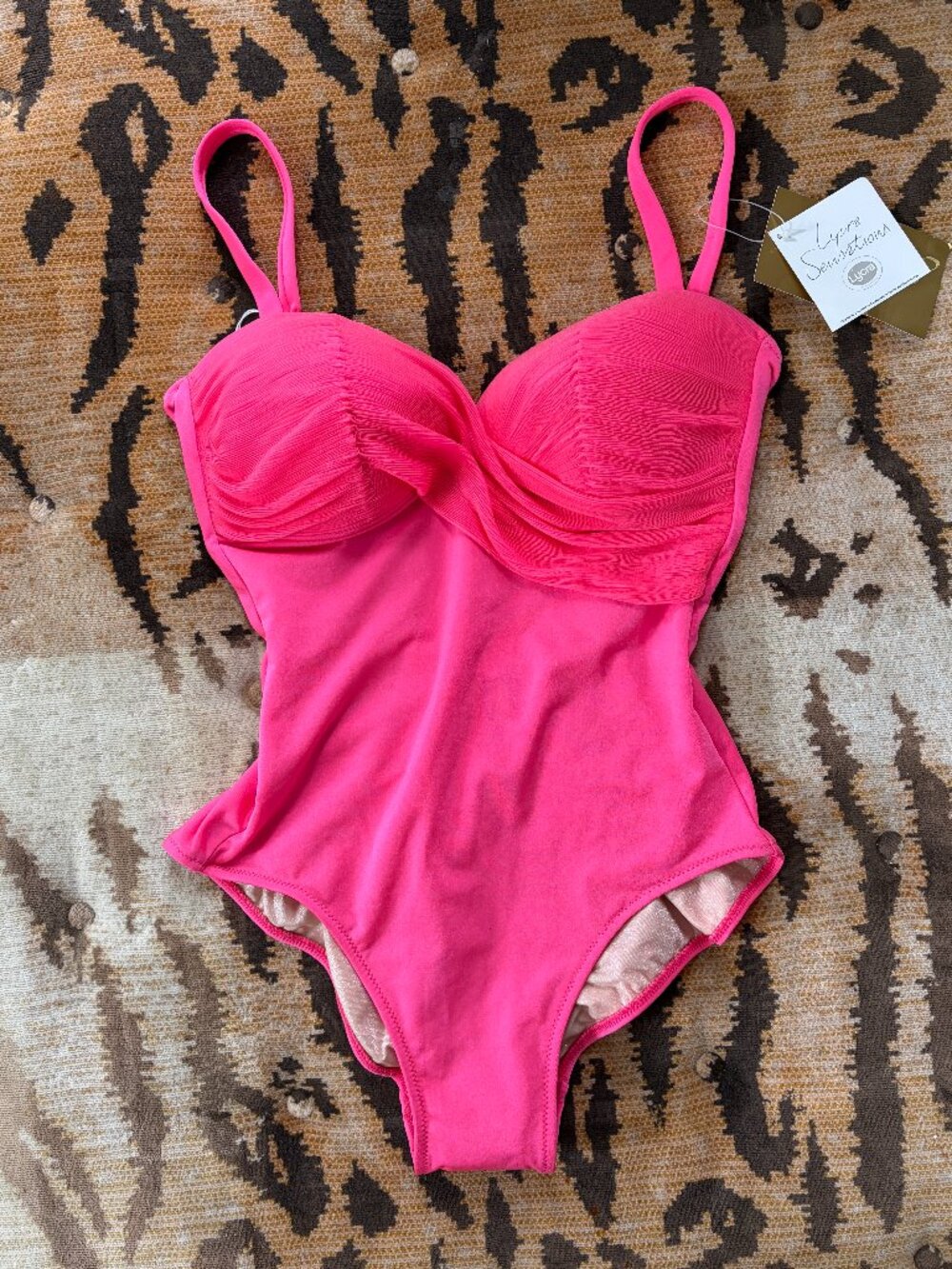 Gottex Hot Pink Swimsuit,12 NWT